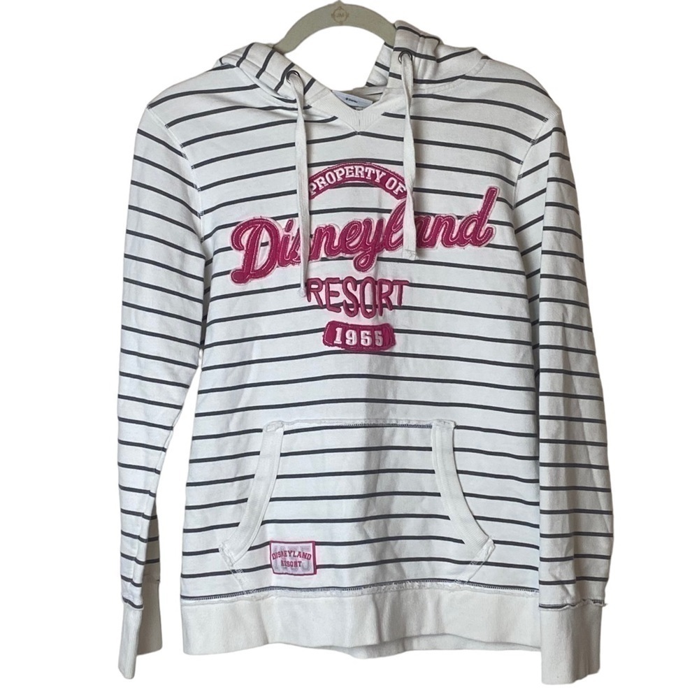 Disneyland‎ Resort Pink White Striped Women’s M High End Hoodie
